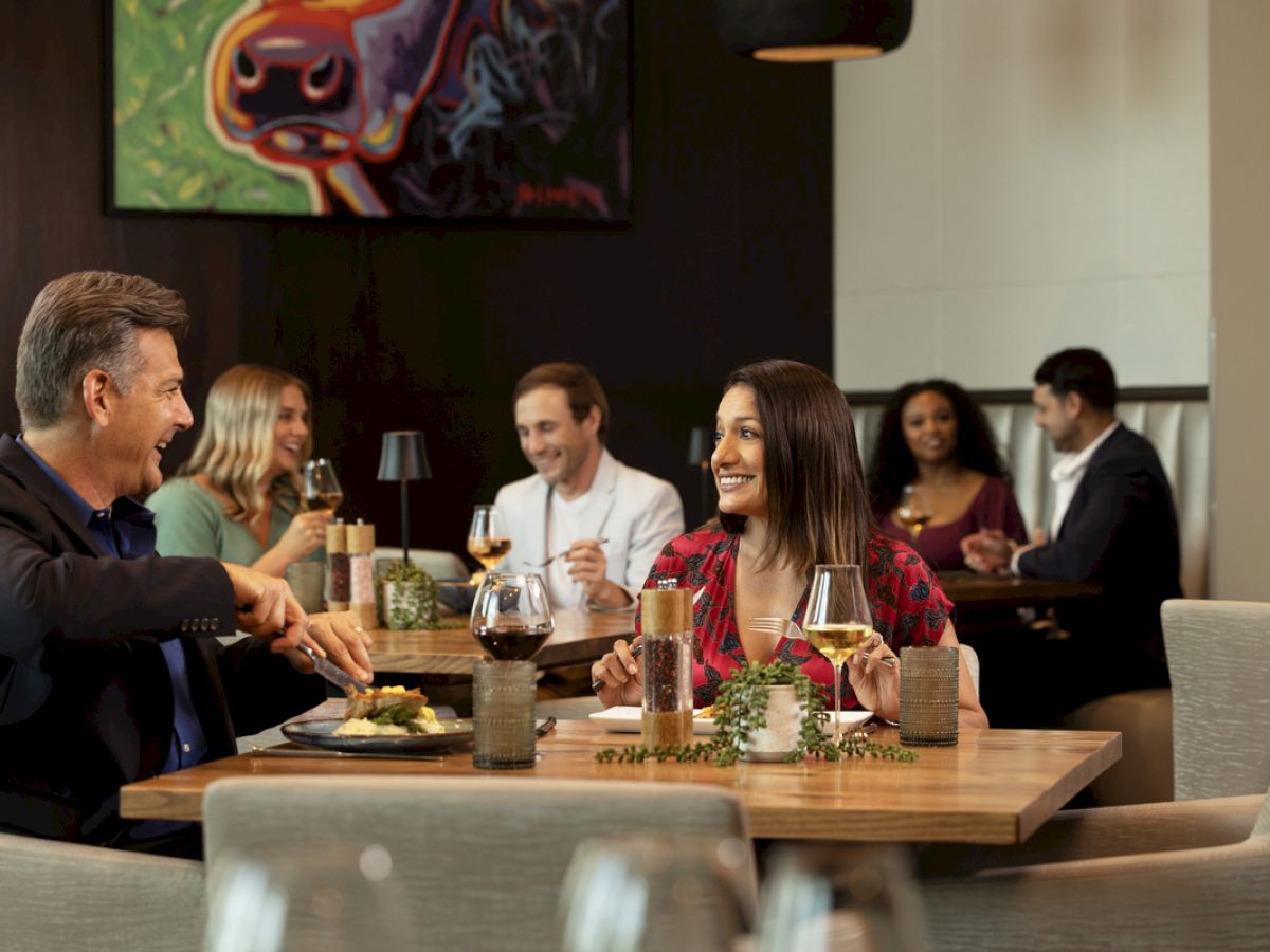 couples dining for dinner at Brazos - PTK